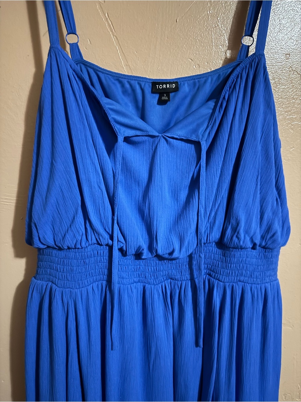Torrid 3 NWOTS Cobalt Blue Spaghetti Strap dress with pockets